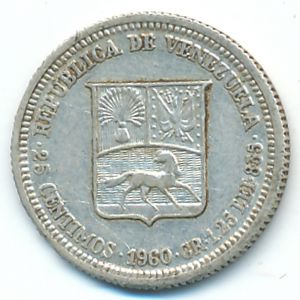 Венесуэла, 25 сентимо (1960 г.)