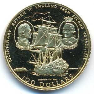 Острова Кука, 100 долларов (1975 г.)