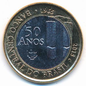 Бразилия, 1 реал (2015 г.)
