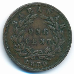 Sarawak, 1 cent, 1870