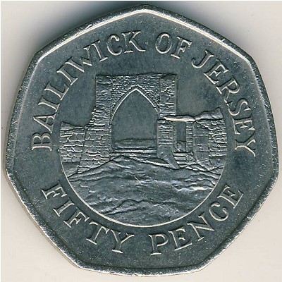 Jersey, 50 pence, 1997