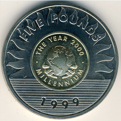 Guernsey, 5 pounds, 1999