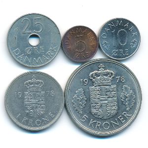 Denmark, Набор монет, 1978