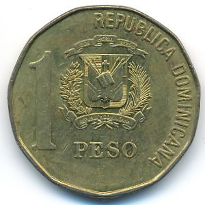 Dominican Republic, 1 peso, 1993