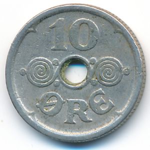 Denmark, 10 ore, 1926