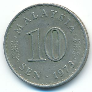 Malaysia, 10 sen, 1973