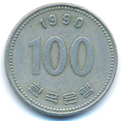 Южная Корея, 100 вон (1990 г.)