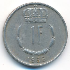 Luxemburg, 1 franc, 1968