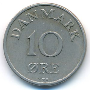 Denmark, 10 ore, 1952