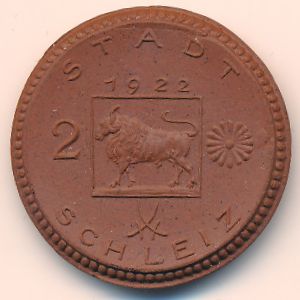 Schleiz, 2 марки, 1922