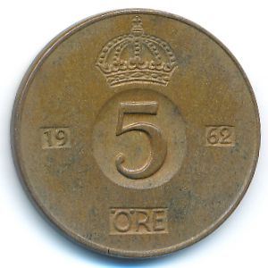 Швеция, 5 эре (1962 г.)