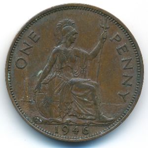 Великобритания, 1 пенни (1946 г.)