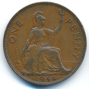 Великобритания, 1 пенни (1948 г.)