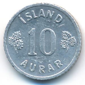Iceland, 10 aurar, 1973