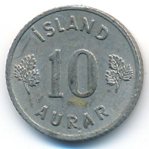 Iceland, 10 aurar, 1962