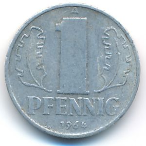 ГДР, 1 пфенниг (1964 г.)