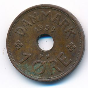 Дания, 1 эре (1938 г.)
