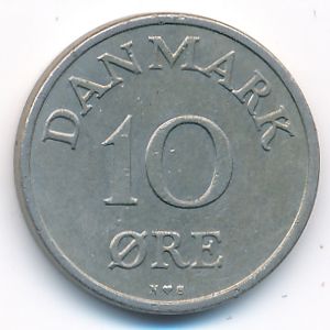 Denmark, 10 ore, 1951