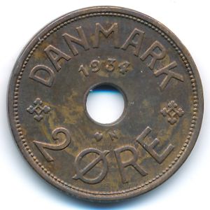 Дания, 2 эре (1934 г.)