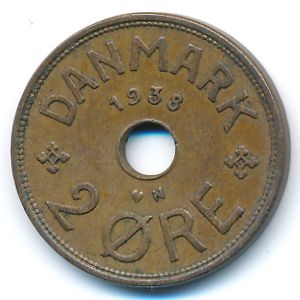 Дания, 2 эре (1938 г.)