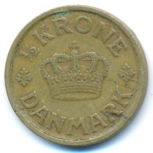 Denmark, 1/2 krone, 1925
