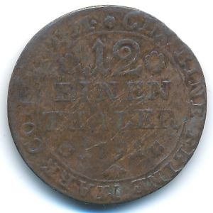 Брауншвейг-Вольфенбюттель, 1/12 талера (1791 г.)