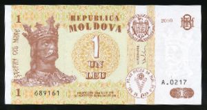 Молдавия, 1 лей (2010 г.)