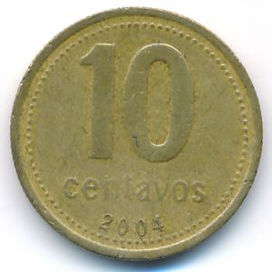 Аргентина, 10 сентаво (2004 г.)