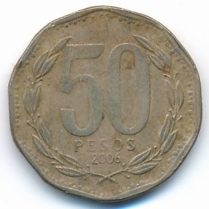 Chile, 50 pesos, 2006