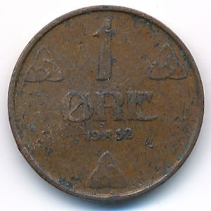 Норвегия, 1 эре (1932 г.)
