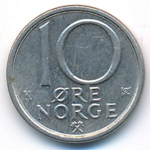 Norway, 10 ore, 1984