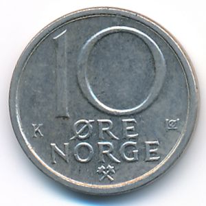Norway, 10 ore, 1985