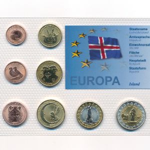Iceland, Набор монет, 2004