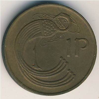 Ireland, 1 penny, 1971–1988