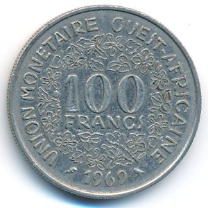 Западная Африка, 100 франков (1969 г.)