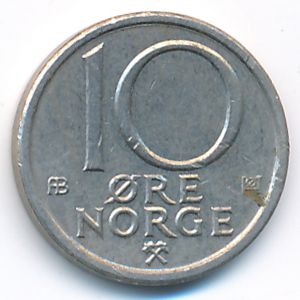 Норвегия, 10 эре (1976 г.)