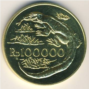 Indonesia, 100000 rupiah, 1974