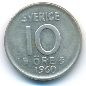 Швеция, 10 эре (1960 г.)