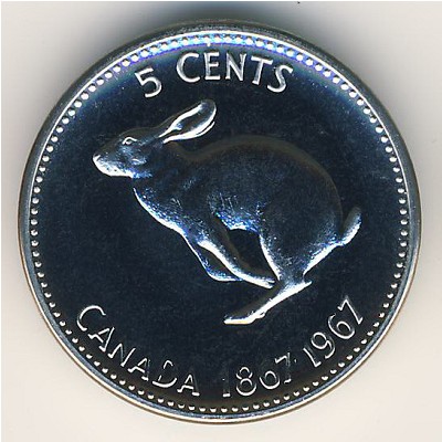 Canada, 5 cents, 1967
