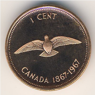 Канада, 1 цент (1967 г.)
