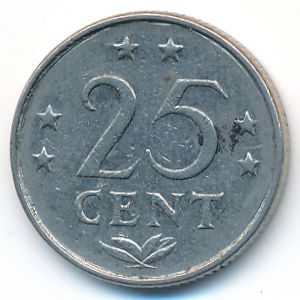 Антильские острова, 25 центов (1977 г.)