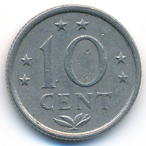 Антильские острова, 10 центов (1975 г.)