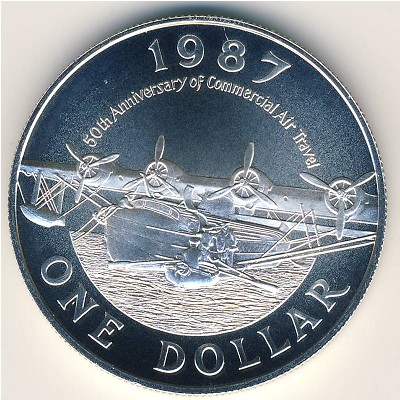 Bermuda Islands, 1 dollar, 1987