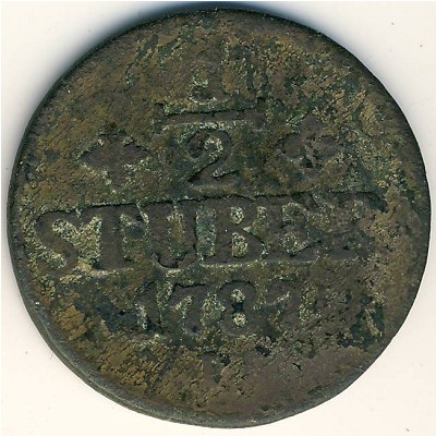 Юлих-Берг, 1/2 стюбера (1787 г.)