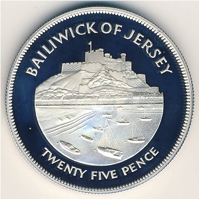Jersey, 25 pence, 1977