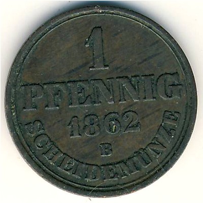 Hannover, 1 pfennig, 1858–1864