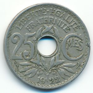 France, 25 centimes, 1922