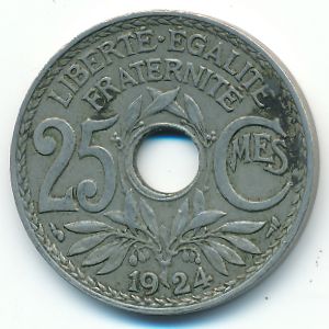 France, 25 centimes, 1924