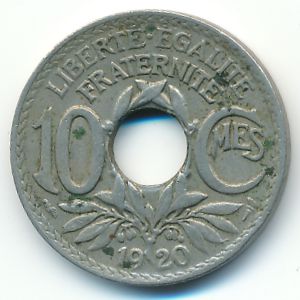 France, 10 centimes, 1920