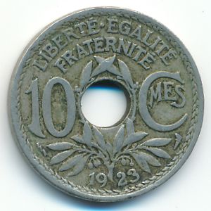 Франция, 10 сентим (1923 г.)